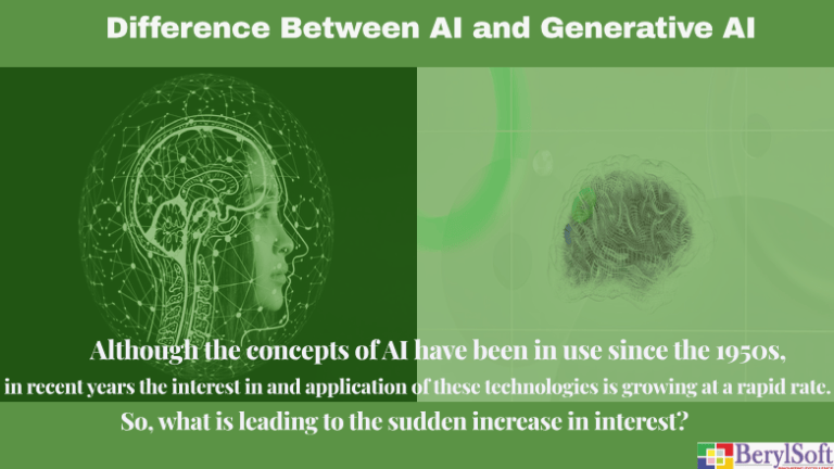 Difference Between AI and Generative AI - BerylSoft